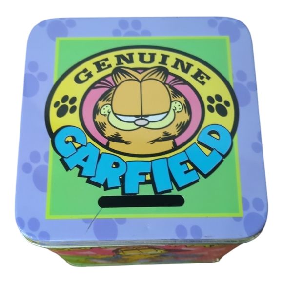 Vintage Gift Co Inc. Genuine Garfield Tin Coin Bank Children's Toy Box - Picture 5 of 7